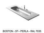 Plan vasque à encastrer, double lavabo 90 cm de large, angle arrondi, L. 100 à 200 cm x 40 à 60 cm, résine minérale ACRYSTONE®, Finition lisse, Livraison Offerte et Rapide.